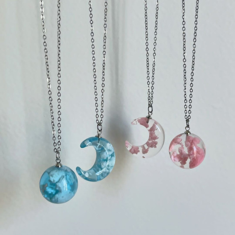 گردنبند ست ماه رزینی