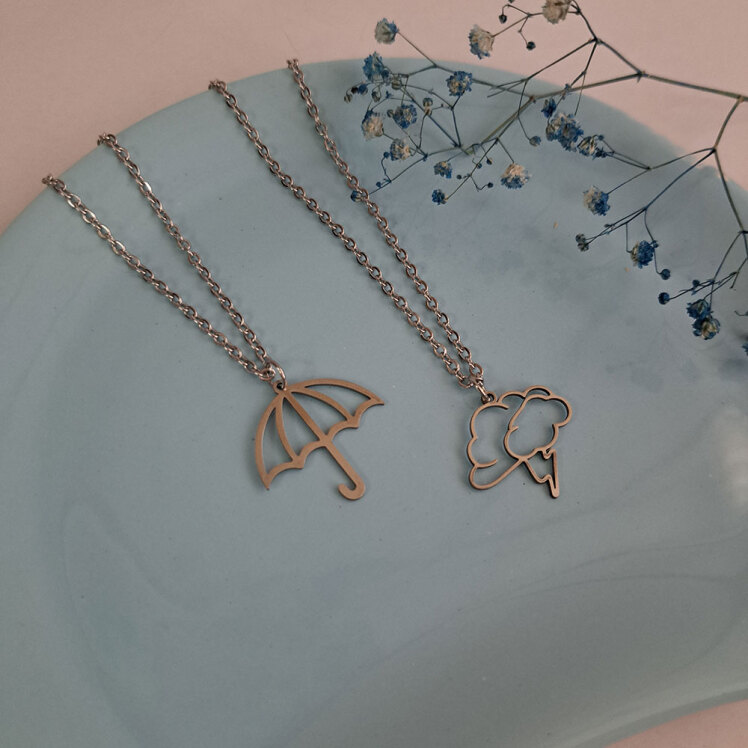 گردنبند ست ابر و چتر 