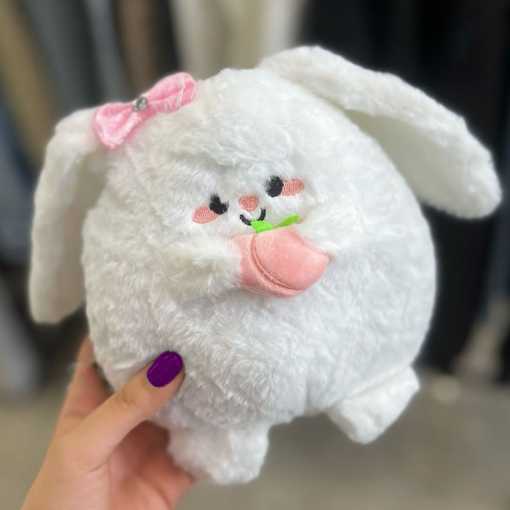  عروسک خرگوش هلو به دست 