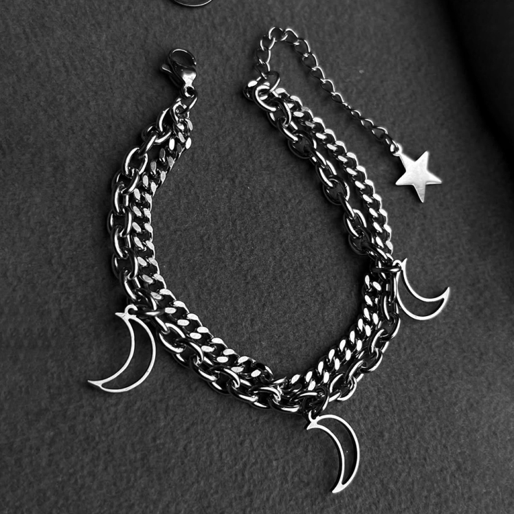 دستبند دو لاین ماه 