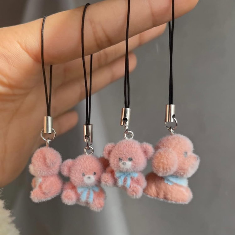 فون چارم مخملی سگ و خرس 