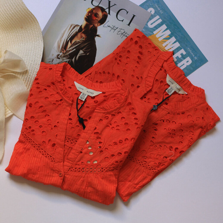 شومیز خامه دوزی برند Love & Rose