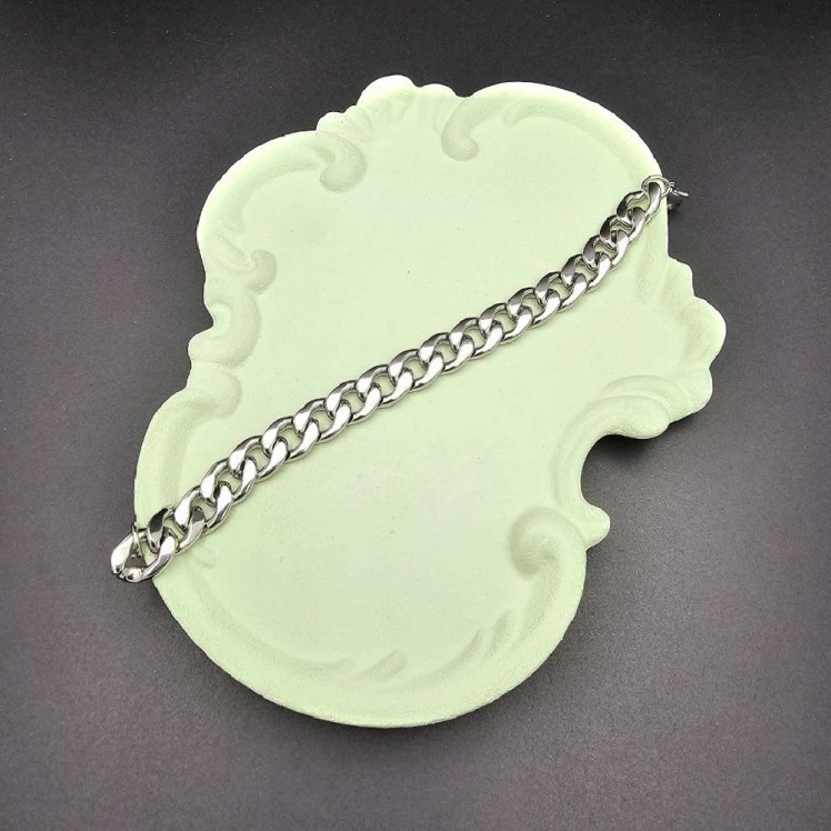 دستبند کارتیر ضخیم نقره ای