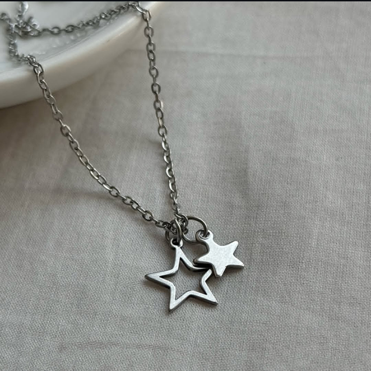 گردنبند دخترانه ستاره مینیمال استیل 