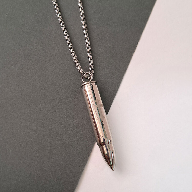 گردنبند طرح فشنگ جا ساز دار