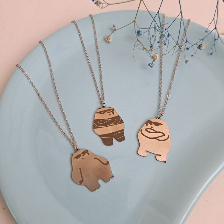 گردنبند پاندا ست سه عددی 