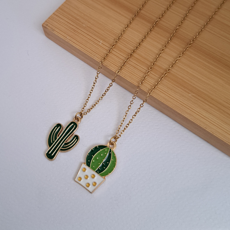 گردنبند ست مدل کاکتوس 