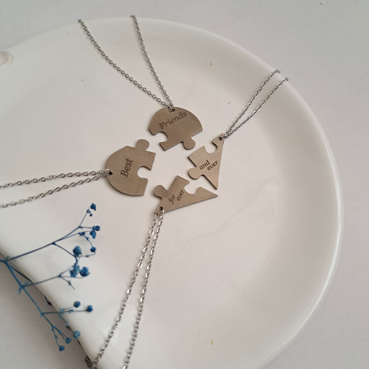 گردنبند قلب ست 4 عددی 