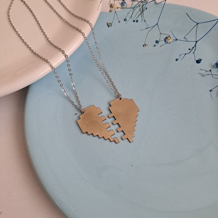 گردنبند قلب ست 