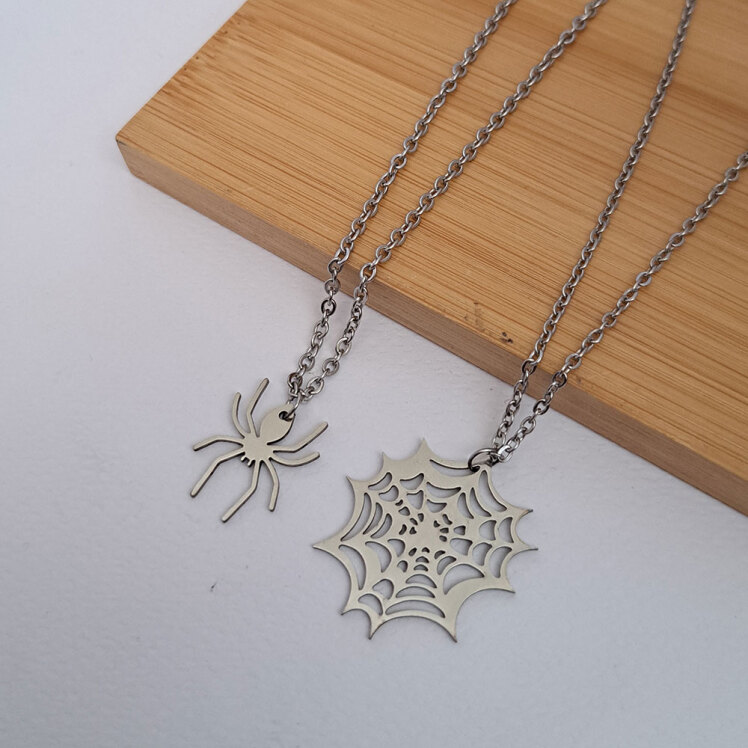 گردنبند ست عنکبوت و تار عنکبوت 