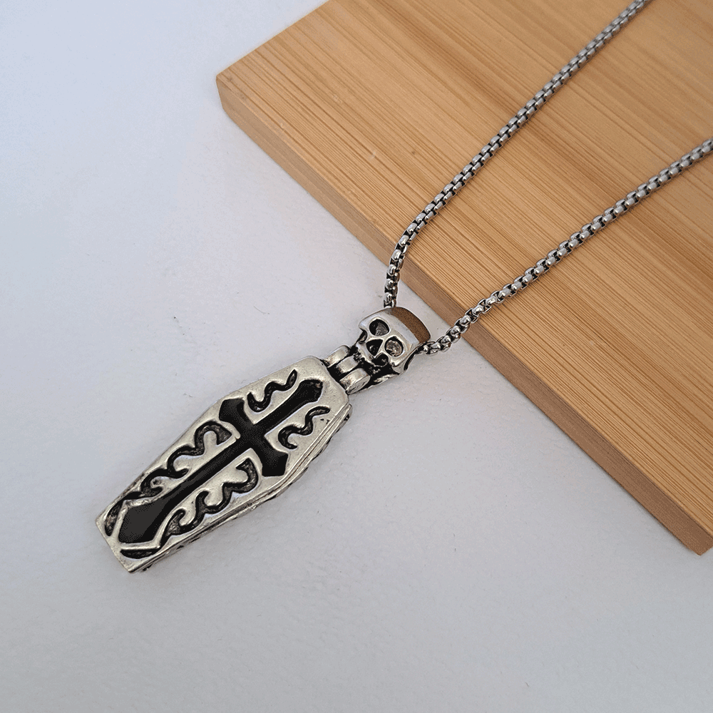 گردنبند مدل صلیب و تابوت