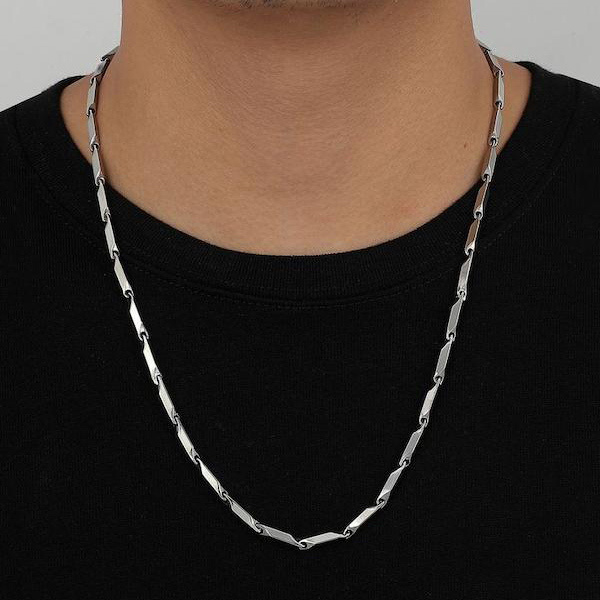 گردنبند یا دستبند کبریتی استیل مردانه