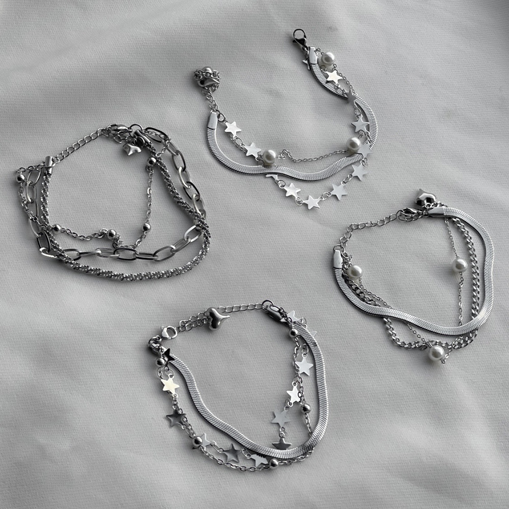  دستبندا سه لاین استیل ترکیبی 