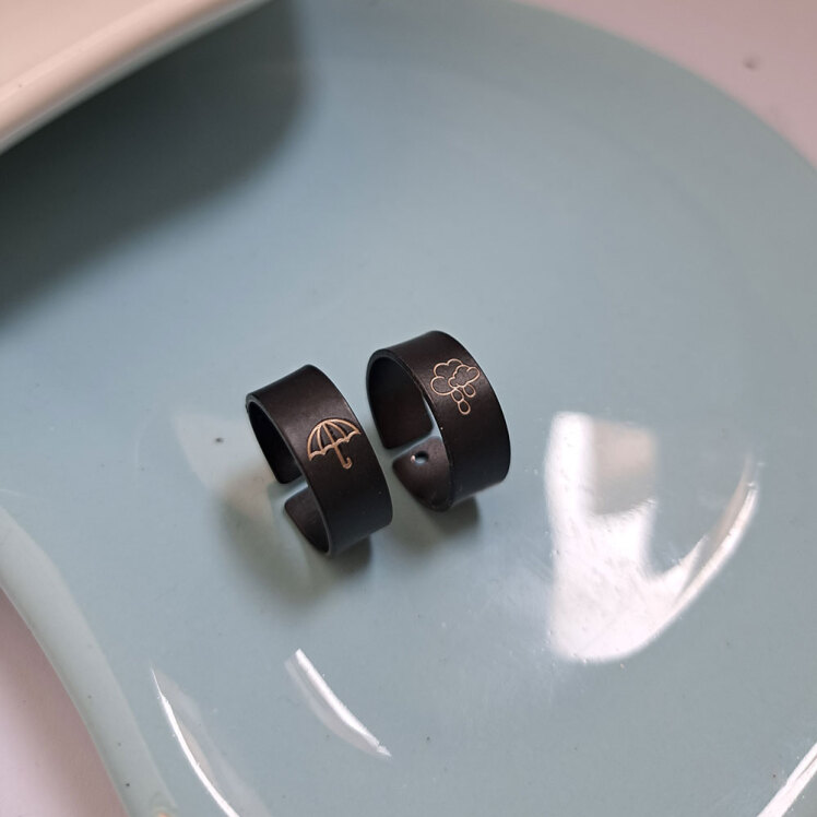 انگشتر ست چتر و باران 