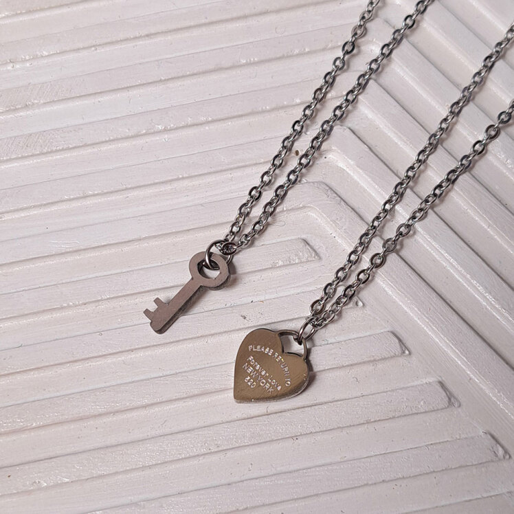 گردنبند ست قفل و کلید 
