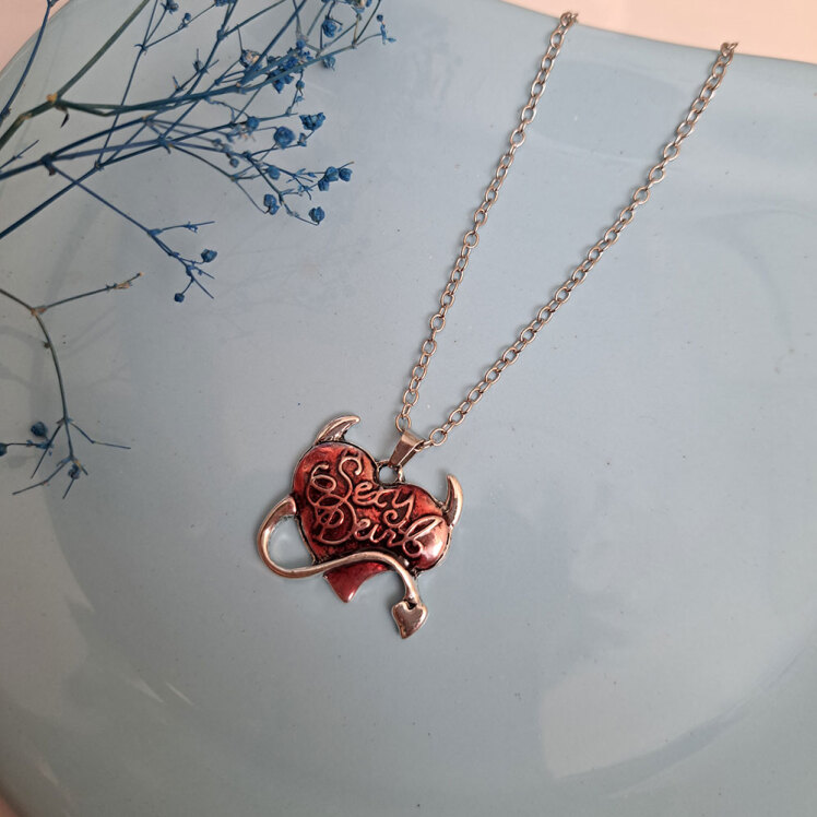 گردنبند قلب شاخدار 