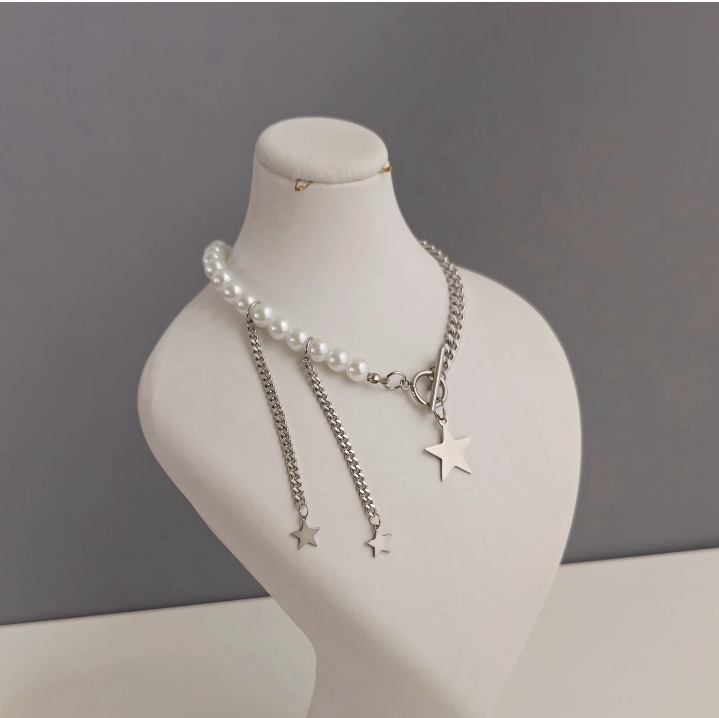  گردنبند ستاره و مروارید پینترستی 