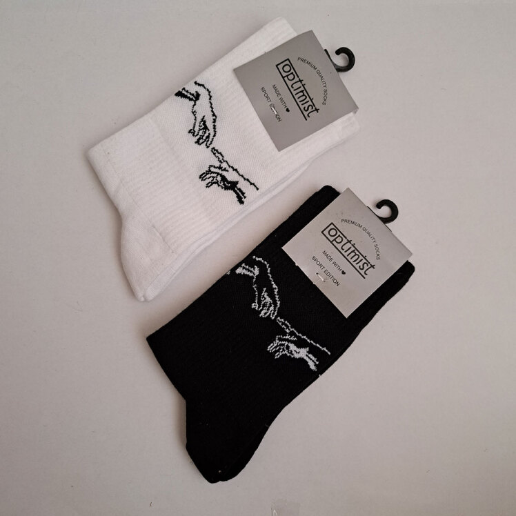 جوراب ساق دار طرح دست آرامش 