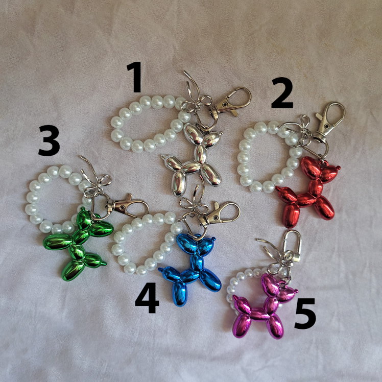 آویز سگ بادکنکی و مروارید