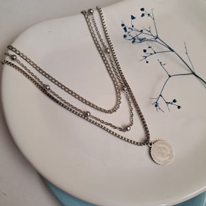 گردنبند سه لاین سکه الیزابت