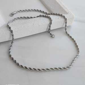 زنجیر طنابی نقره ای