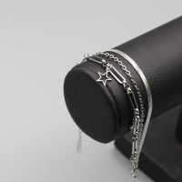 دستبند سه لاین ماری بیضی سه ستاره