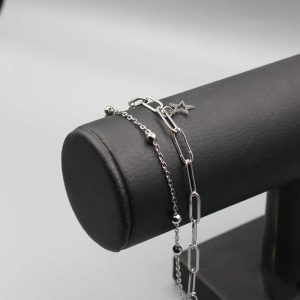 دستبند دولاین بیضی توپی ستاره