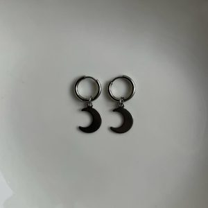 گوشواره ماه نقره ای