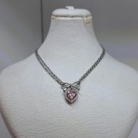 گردنبند جواهری طرح پاپیون و قلب