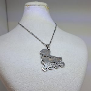 گردنبند استیل طرح اسکیت